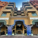 Exterior view of El Hamra Hotel Marrakech on Avenue Abdelkrim Al Khattabi