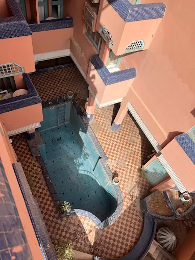 Courtyard pool at El Hamra Hotel Marrakech