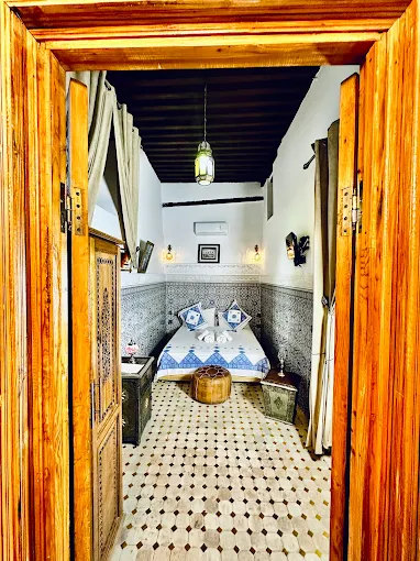 Riad Le Petit Patrimoine De Fés bedroom